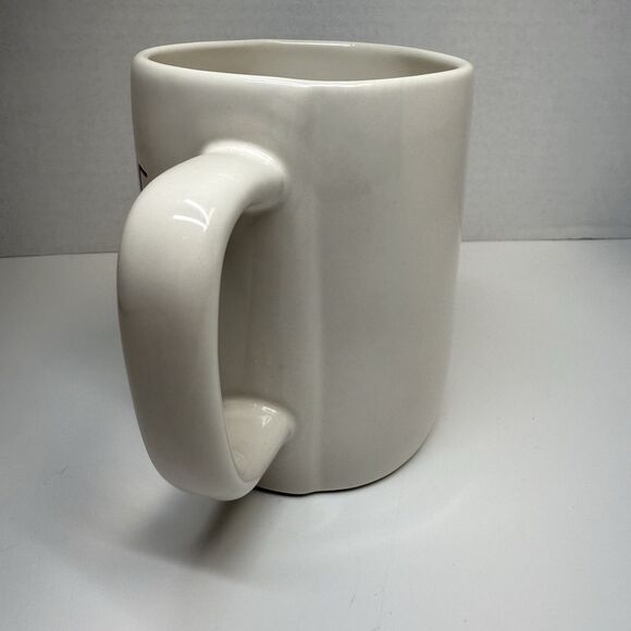 Rae Dunn Red Lettering JINGLE Holiday White Large Coffee Mug New - Picture 2 of 7